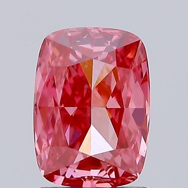 Lab-Grown Cushion Diamond - 1.54 Carats, Fancy Vivid Pink Color, VS2 Clarity - Certified by IGI - Report Number: LG679516663