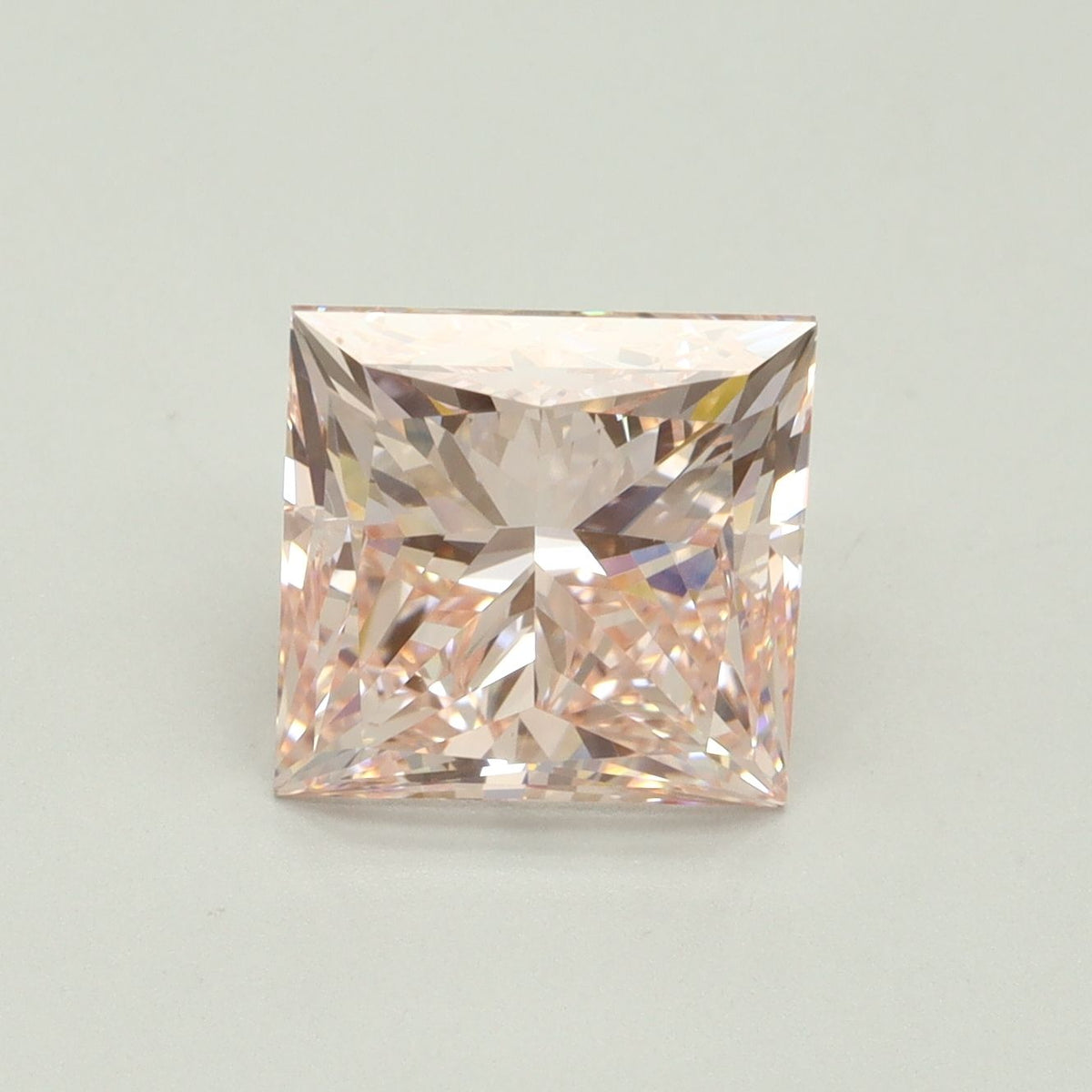 Lab-Grown Princess Diamond - 4.08 Carats, Fancy Intense Pink Color, VVS2 Clarity - Certified by IGI - Report Number: LG555273274