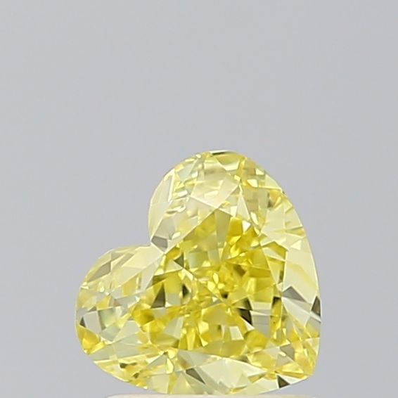 Lab-Grown Heart Diamond - 1.0 Carats, Fancy Intense Yellow Color, VVS2 Clarity - Certified by IGI - Report Number: LG629461756