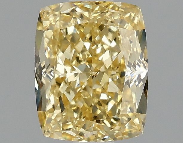Lab-Grown Cushion Diamond - 1.5 Carats, Fancy Intense Yellow Color, VVS1 Clarity - Certified by IGI - Report Number: LG666411156