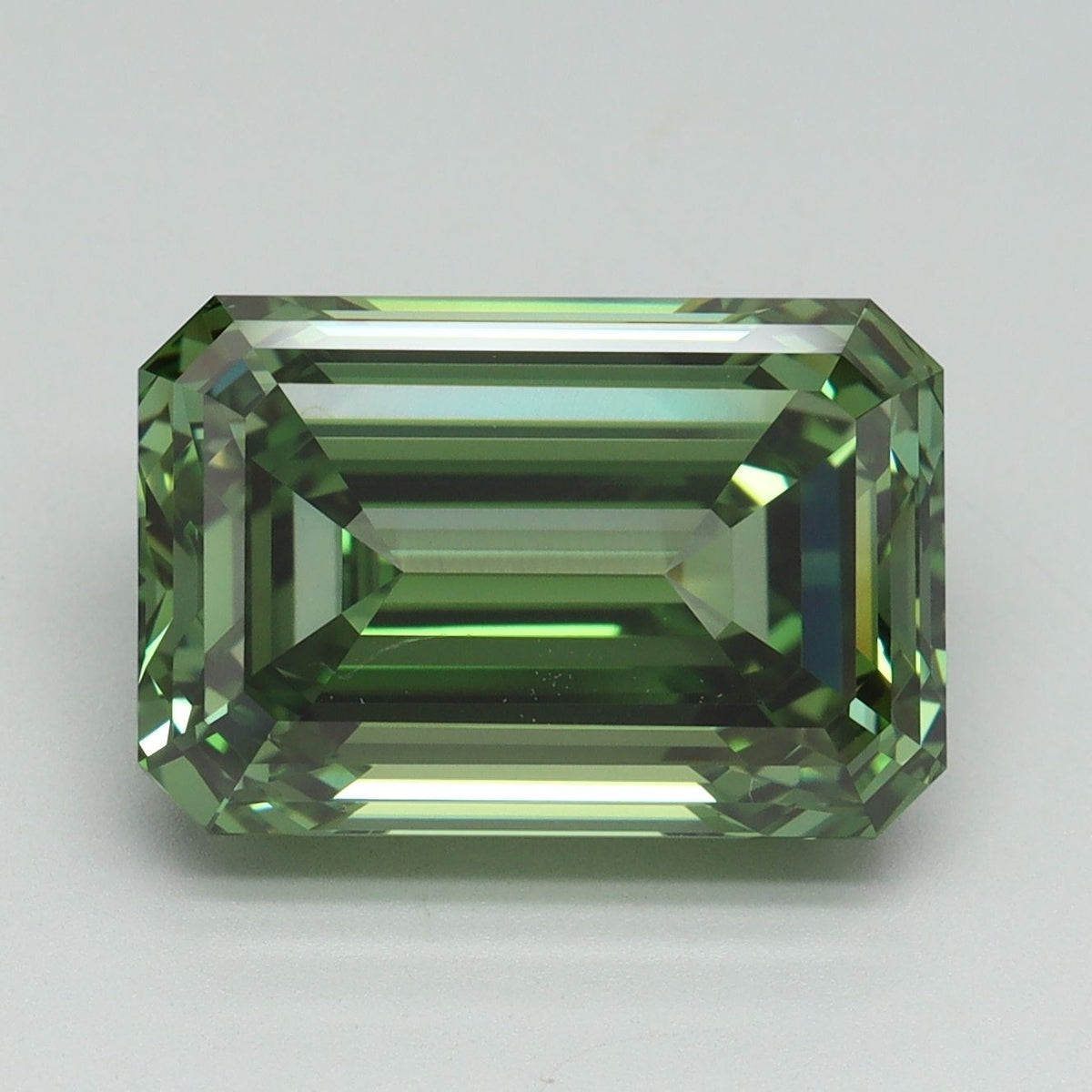 Lab-Grown Emerald Diamond - 7.09 Carats, Fancy Vivid Green Color, VVS1 Clarity - Certified by IGI - Report Number: LG640483714