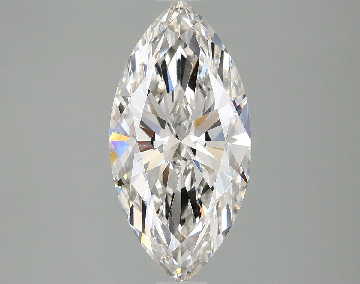 Lab-Grown Marquise Diamond - 2.96 Carats, F Color, VVS2 Clarity - Certified by IGI - Report Number: LG668426596