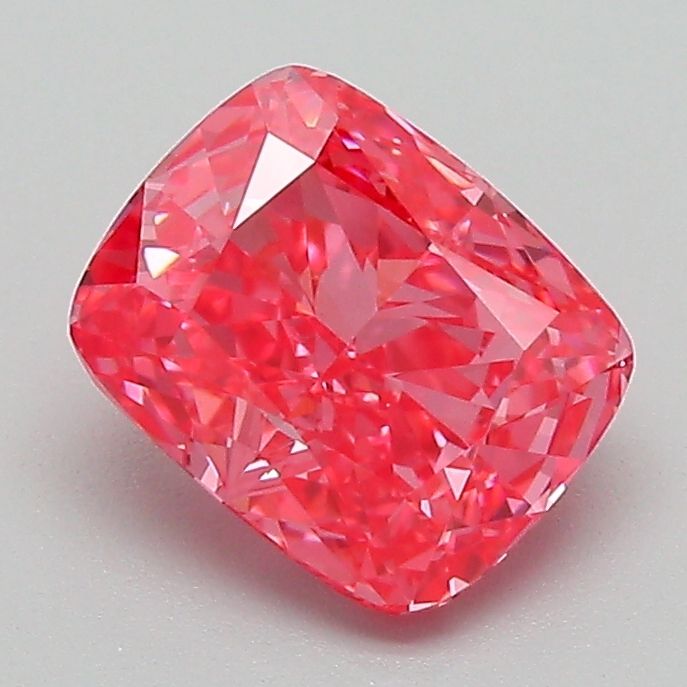 Lab-Grown Cushion Diamond - 1.5 Carats, Fancy Vivid Pink Color, VVS2 Clarity - Certified by IGI - Report Number: LG662417091