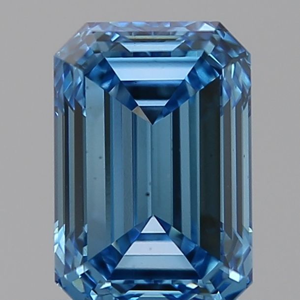 Lab-Grown Emerald Diamond - 0.74 Carats, Fancy Vivid Blue Color, VS2 Clarity - Certified by IGI - Report Number: LG588342768