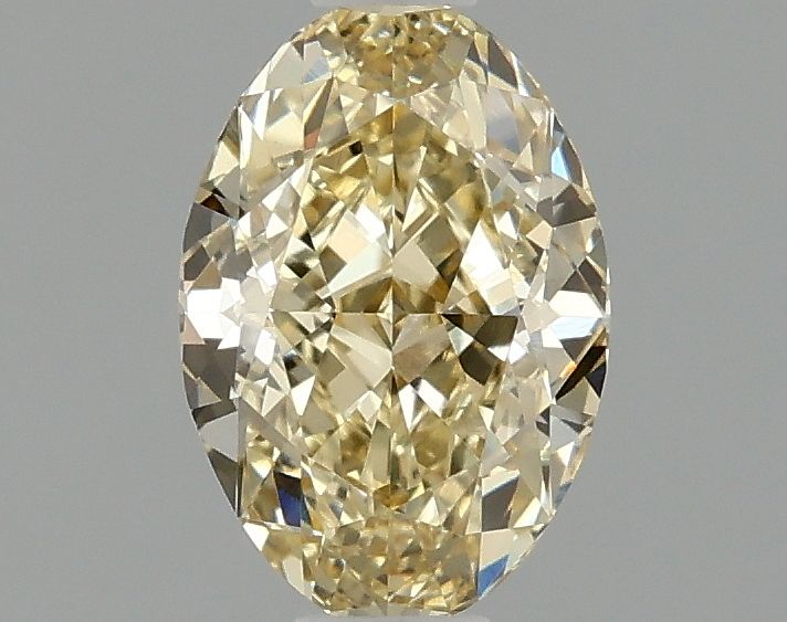 Lab-Grown Oval Diamond - 1.01 Carats, Fancy Yellow Color, VVS2 Clarity - Certified by IGI - Report Number: LG675550945