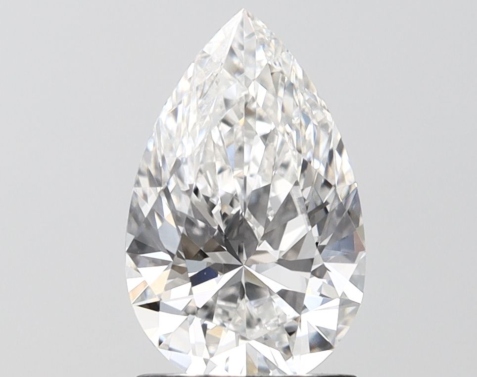 Lab-Grown Pear Diamond - 2.03 Carats, F Color, VVS2 Clarity - Certified by IGI - Report Number: LG689554044