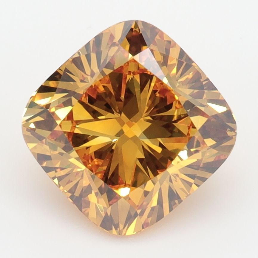 Lab-Grown Cushion Diamond - 3.09 Carats, Fancy Vivid Yellow Color, VVS1 Clarity - Certified by IGI - Report Number: LG647467995