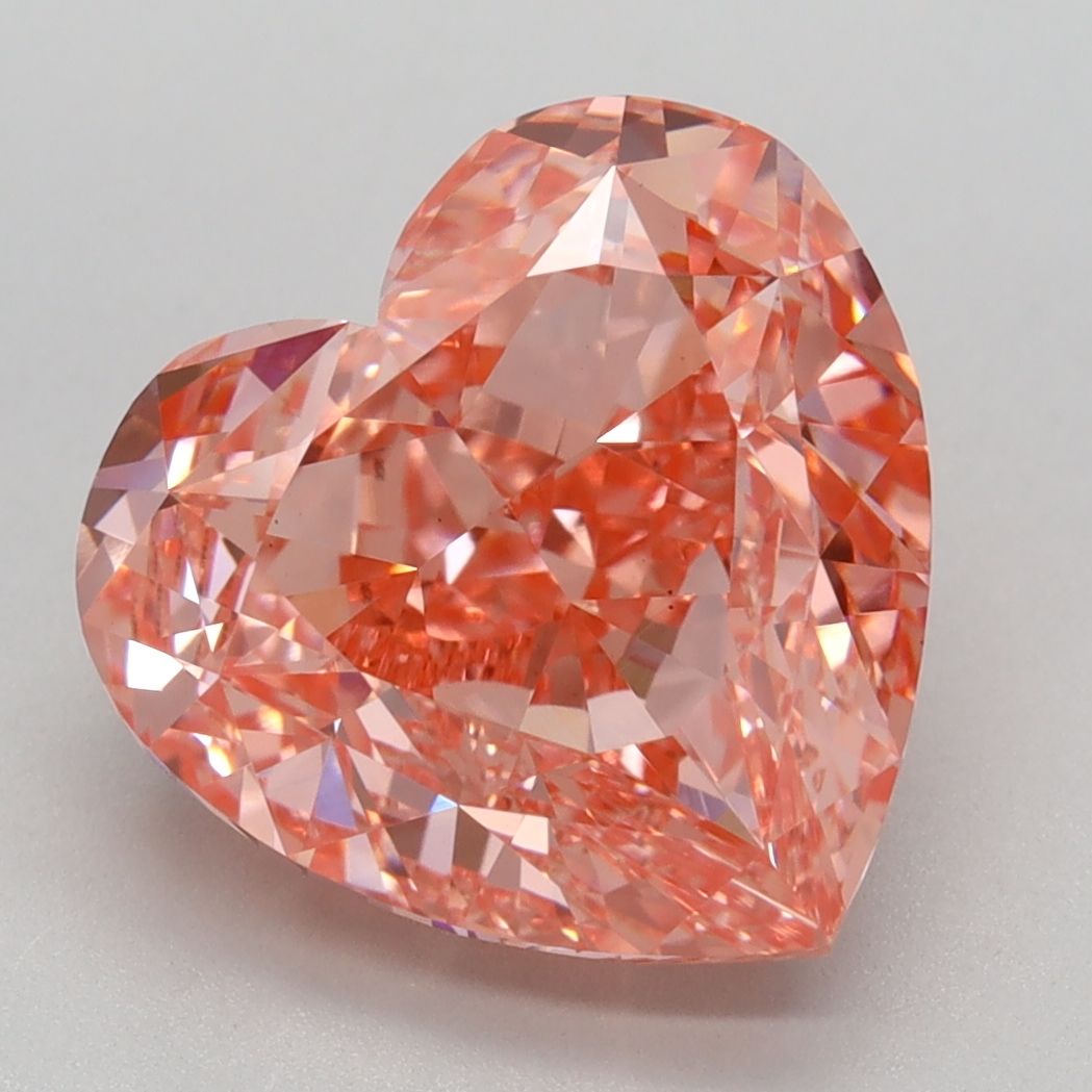 Lab-Grown Heart Diamond - 4.57 Carats, Fancy Vivid Pink Color, VS1 Clarity - Certified by IGI - Report Number: LG667438903