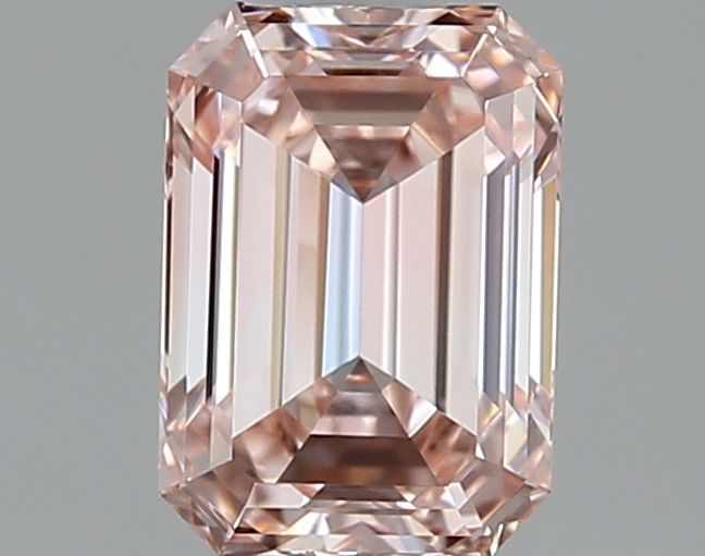 Lab-Grown Emerald Diamond - 0.52 Carats, Fancy Intense Pink Color, VVS2 Clarity - Certified by IGI - Report Number: LG641414356