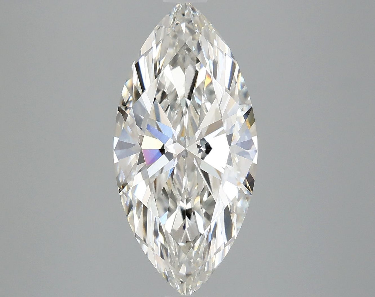 Lab-Grown Marquise Diamond - 3.04 Carats, F Color, VVS2 Clarity - Certified by IGI - Report Number: LG666439665