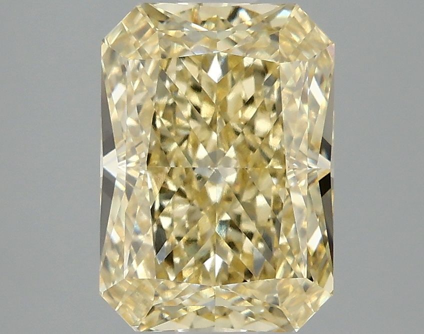 Lab-Grown Radiant Diamond - 3.08 Carats, Fancy Intense Yellow Color, VVS2 Clarity - Certified by IGI - Report Number: LG677503219
