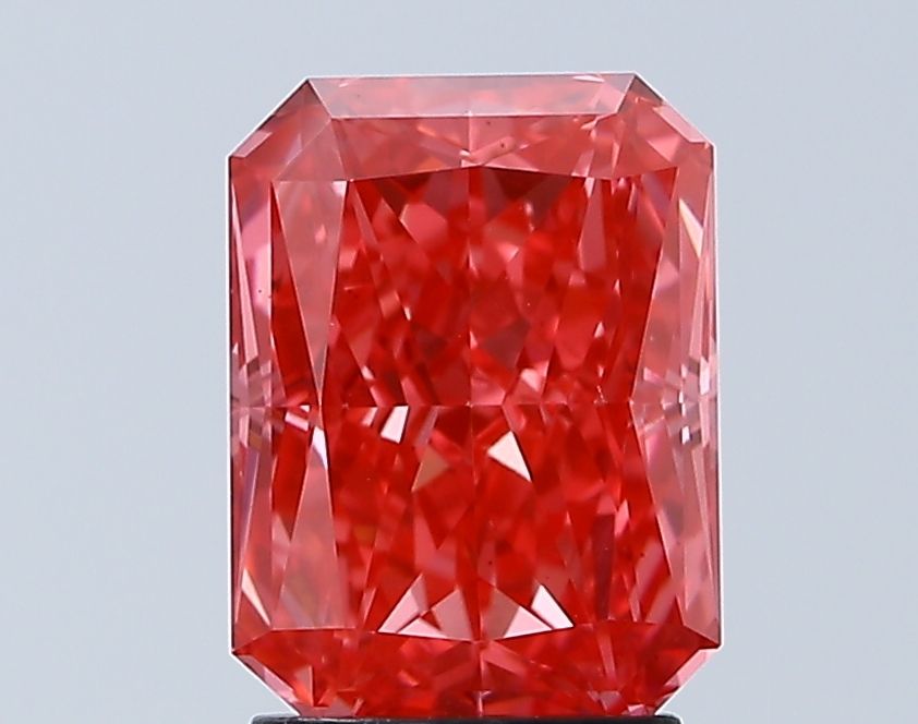 Lab-Grown Radiant Diamond - 2.56 Carats, Fancy Vivid Pink Color, VS2 Clarity - Certified by IGI - Report Number: LG638434488