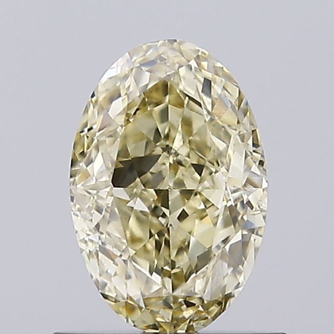 Lab-Grown Oval Diamond - 1.02 Carats, Fancy Yellow Color, VS1 Clarity - Certified by IGI - Report Number: LG632446989