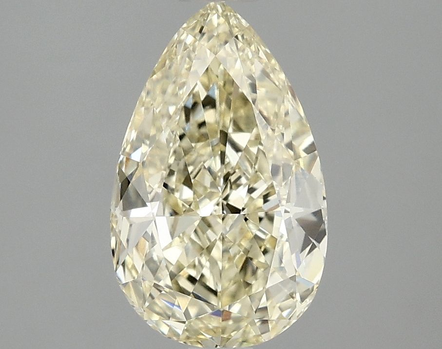Lab-Grown Pear Diamond - 2.09 Carats, Fancy Intense Yellow Color, VVS2 Clarity - Certified by IGI - Report Number: LG692544903