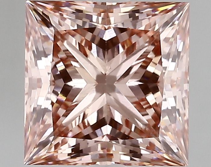 Lab-Grown Princess Diamond - 2.88 Carats, Fancy Vivid Pink Color, VS1 Clarity - Certified by IGI - Report Number: LG669450439
