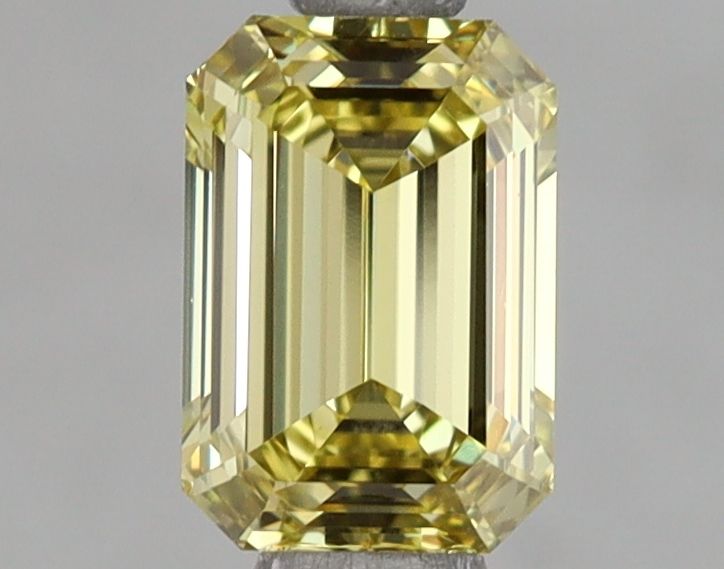 Lab-Grown Emerald Diamond - 1.0 Carats, Fancy Intense Yellow Color, VS1 Clarity - Certified by IGI - Report Number: LG654408674