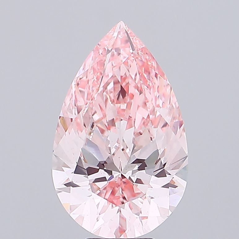 Lab-Grown Pear Diamond - 8.05 Carats, Fancy Intense Pink Color, VS2 Clarity - Certified by IGI - Report Number: LG668406979