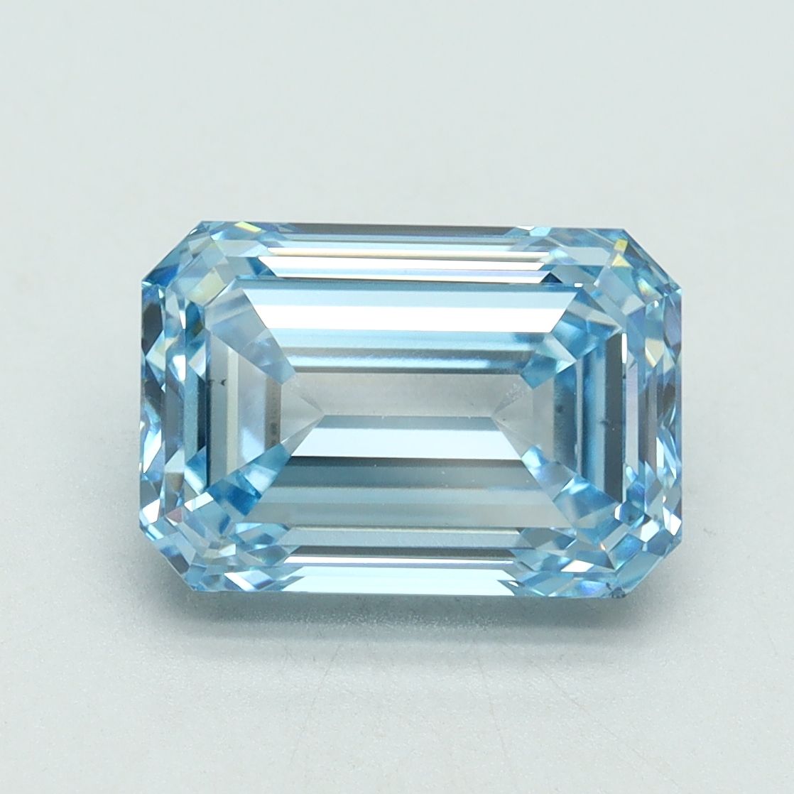 Lab-Grown Emerald Diamond - 3.54 Carats, Fancy Intense Blue Color, VS2 Clarity - Certified by IGI - Report Number: LG532248814