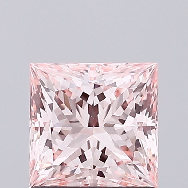 Lab-Grown Princess Diamond - 1.04 Carats, Fancy Intense Pink Color, VS1 Clarity - Certified by IGI - Report Number: LG673423640