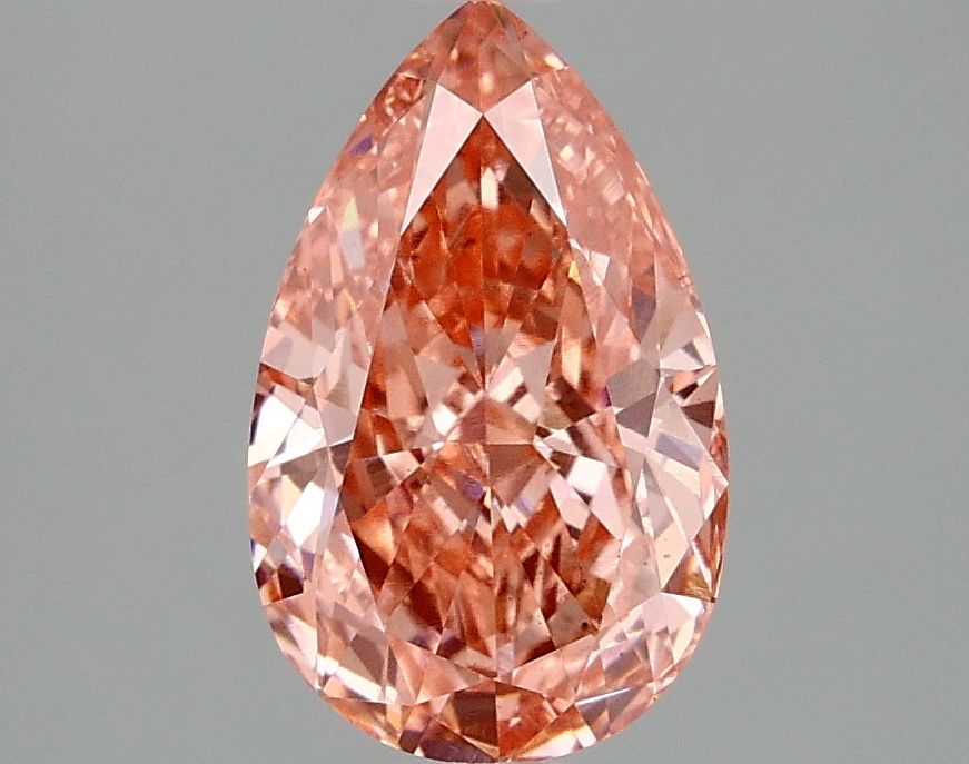 Lab-Grown Pear Diamond - 2.05 Carats, Fancy Vivid Pink Color, VS2 Clarity - Certified by IGI - Report Number: LG677579198