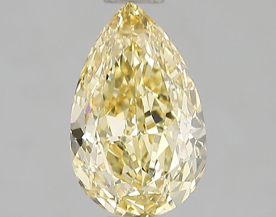 Lab-Grown Pear Diamond - 1.6 Carats, Fancy Intense Yellow Color, VVS2 Clarity - Certified by IGI - Report Number: LG671493186