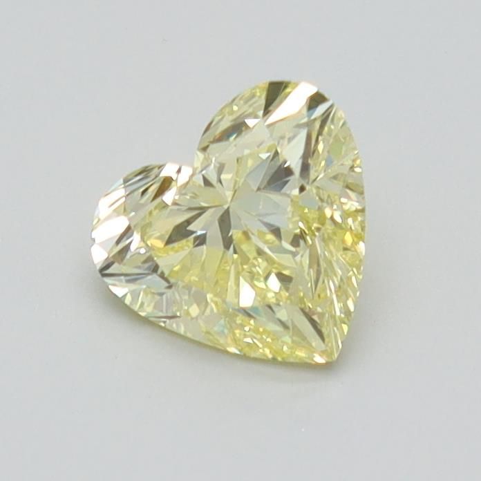 Lab-Grown Heart Diamond - 0.75 Carats, Fancy Intense Yellow Color, VVS2 Clarity - Certified by IGI - Report Number: LG629428983