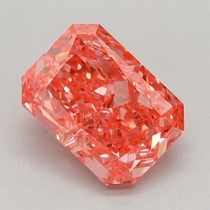 Lab-Grown Radiant Diamond - 0.82 Carats, Fancy Vivid Pink Color, VVS2 Clarity - Certified by IGI - Report Number: LG642484935