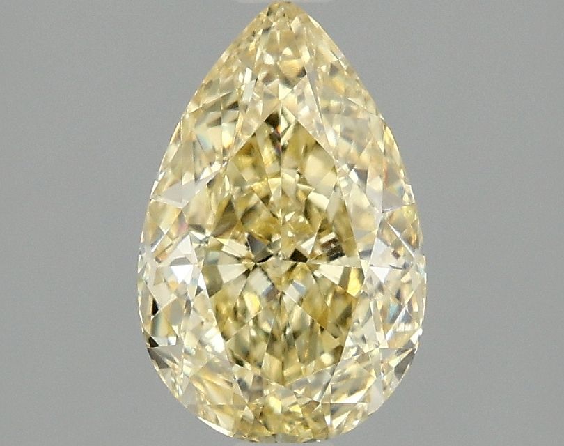 Lab-Grown Pear Diamond - 1.54 Carats, Fancy Intense Yellow Color, VVS2 Clarity - Certified by IGI - Report Number: LG689542591