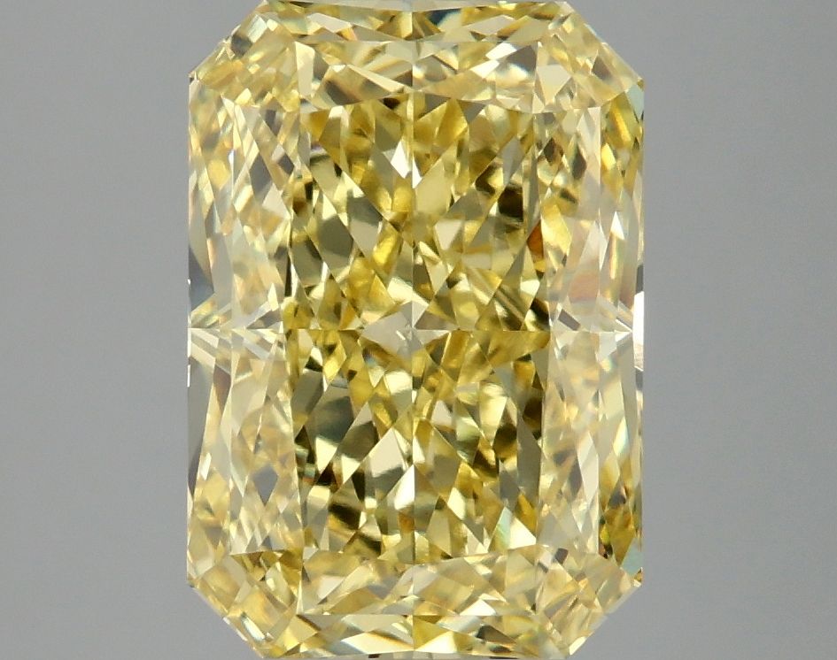 Lab-Grown Radiant Diamond - 4.1 Carats, Fancy Vivid Yellow Color, VVS2 Clarity - Certified by IGI - Report Number: LG683540203