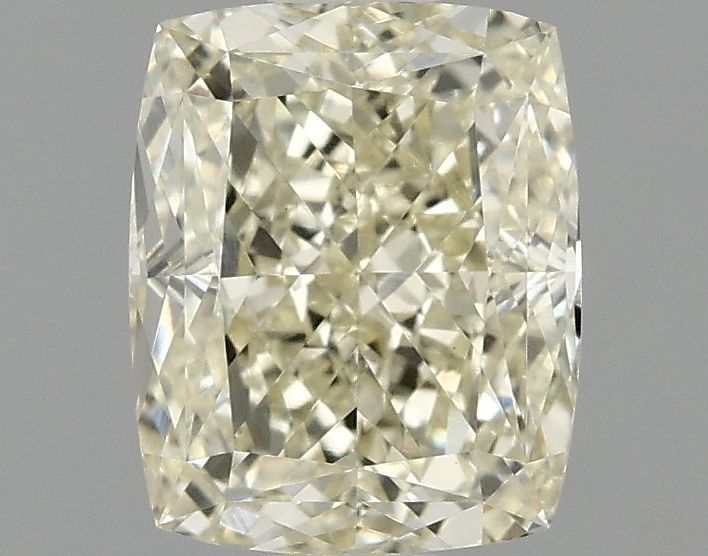 Lab-Grown Cushion Diamond - 1.0 Carats, Fancy Light Yellow Color, VVS2 Clarity - Certified by IGI - Report Number: LG690506543