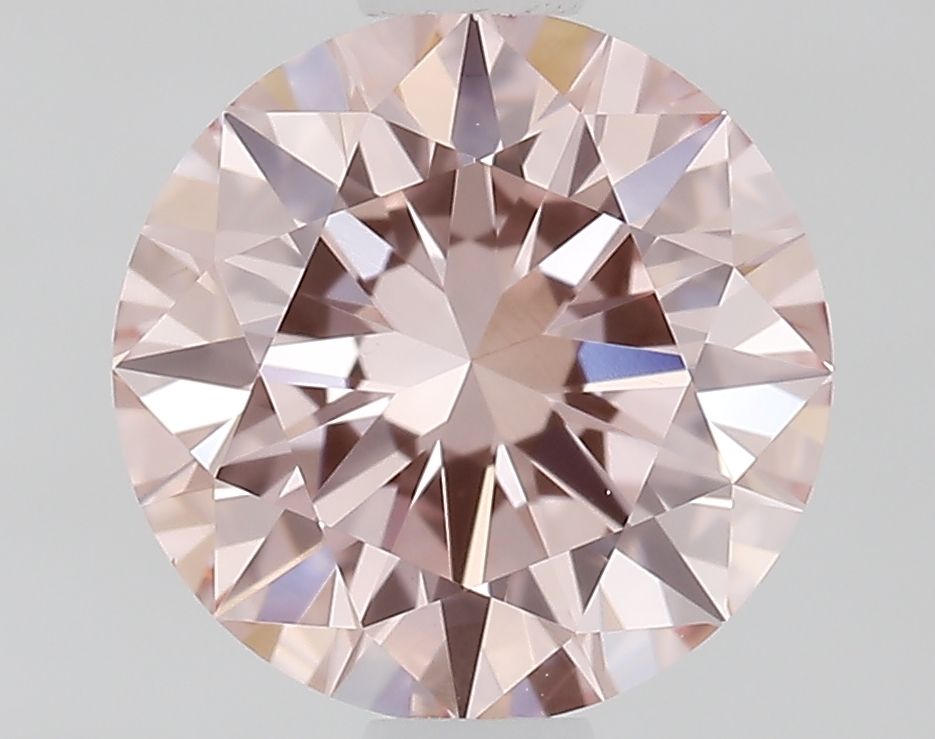 Lab-Grown Round Diamond - 1.01 Carats, Fancy Intense Pink Color, VVS2 Clarity - Certified by IGI - Report Number: LG670409555