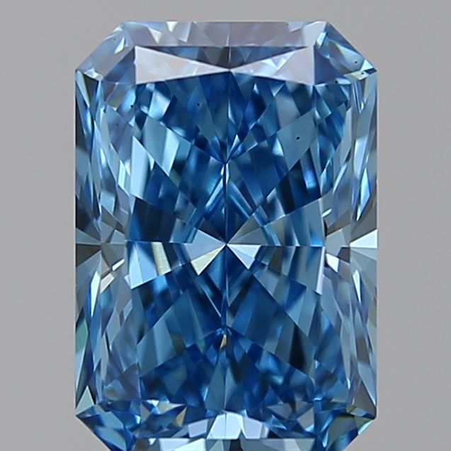 Lab-Grown Radiant Diamond - 1.58 Carats, Fancy Vivid Blue Color, VS1 Clarity - Certified by IGI - Report Number: LG618441922