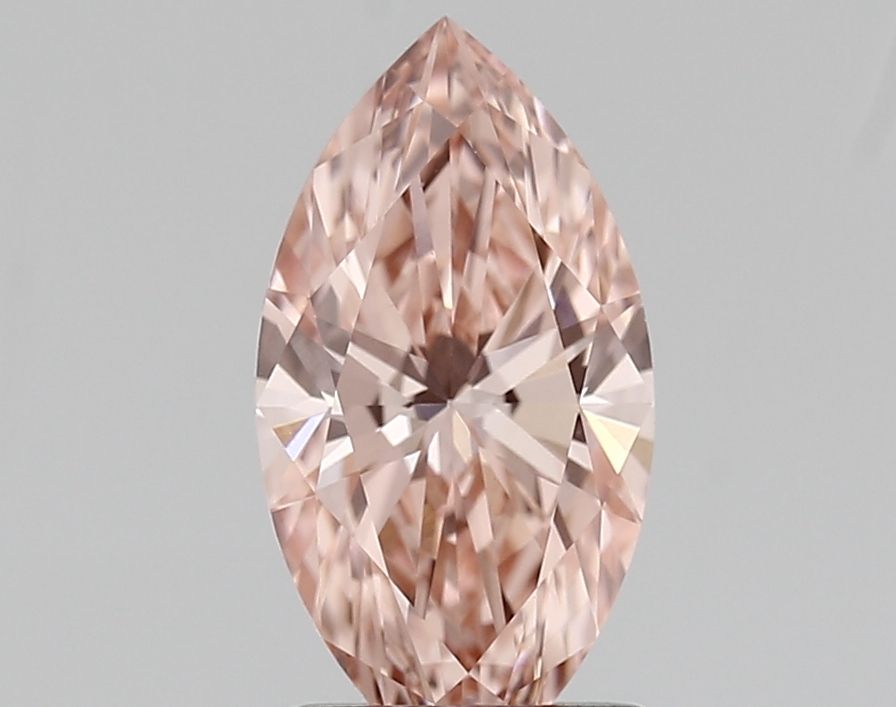 Lab-Grown Marquise Diamond - 1.39 Carats, Fancy Vivid Pink Color, VS1 Clarity - Certified by IGI - Report Number: LG669450466