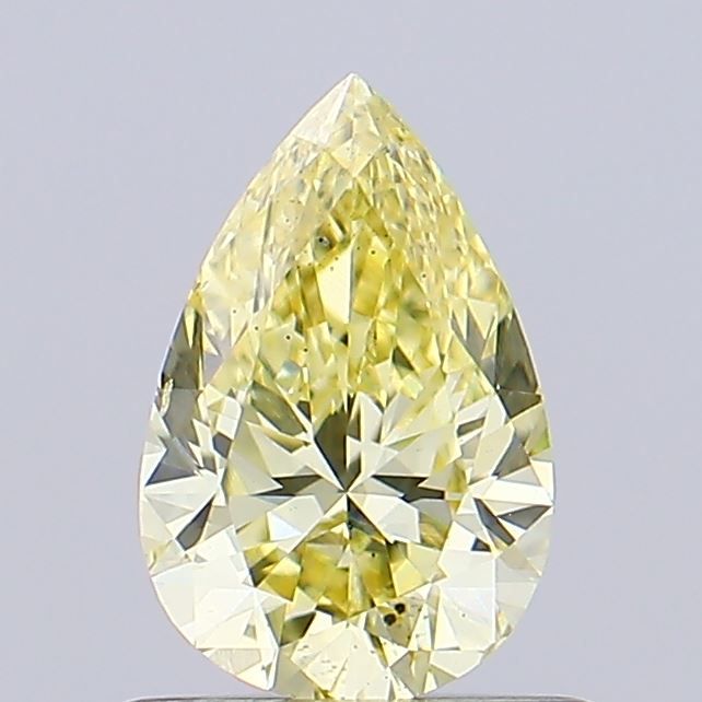 Lab-Grown Pear Diamond - 0.7 Carats, Fancy Intense Yellow Color, SI1 Clarity - Certified by IGI - Report Number: LG633404172