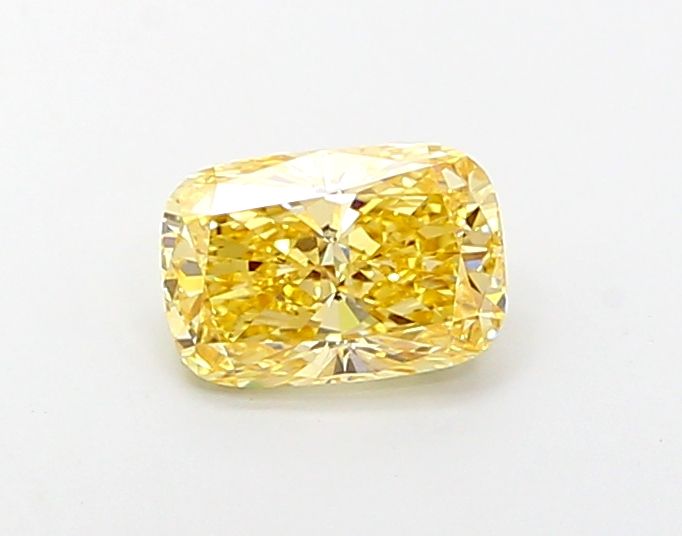 Lab-Grown Cushion Diamond - 1.03 Carats, Fancy Intense Yellow Color, VS1 Clarity - Certified by IGI - Report Number: LG683540737