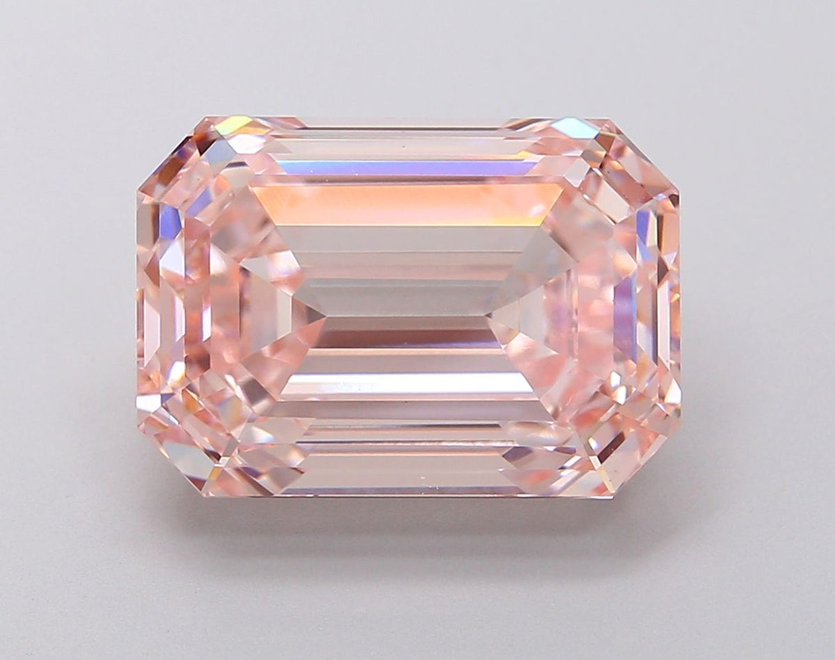 Lab-Grown Emerald Diamond - 8.04 Carats, Fancy Intense Pink Color, VS1 Clarity - Certified by IGI - Report Number: LG626490181