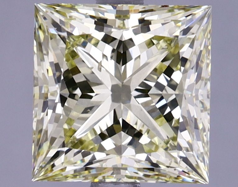 Lab-Grown Princess Diamond - 2.83 Carats, Fancy Yellow Color, VS2 Clarity - Certified by IGI - Report Number: LG624439924