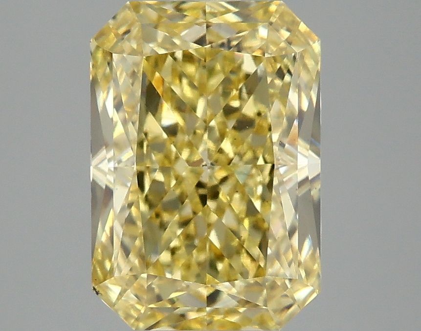 Lab-Grown Radiant Diamond - 3.01 Carats, Fancy Vivid Yellow Color, VS2 Clarity - Certified by IGI - Report Number: LG683577269