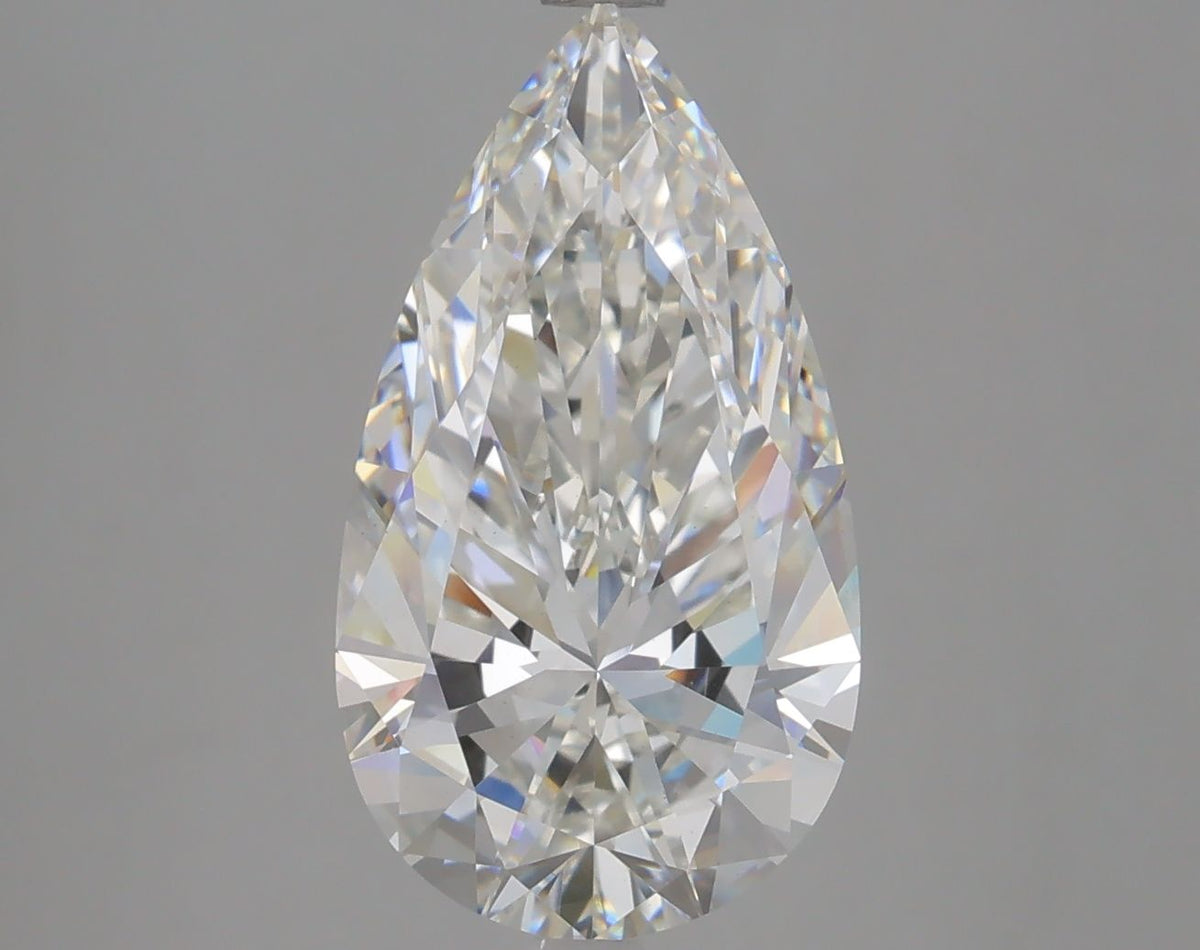 Lab-Grown Pear Diamond - 4.08 Carats, F Color, VS2 Clarity - Certified by IGI - Report Number: LG605324655