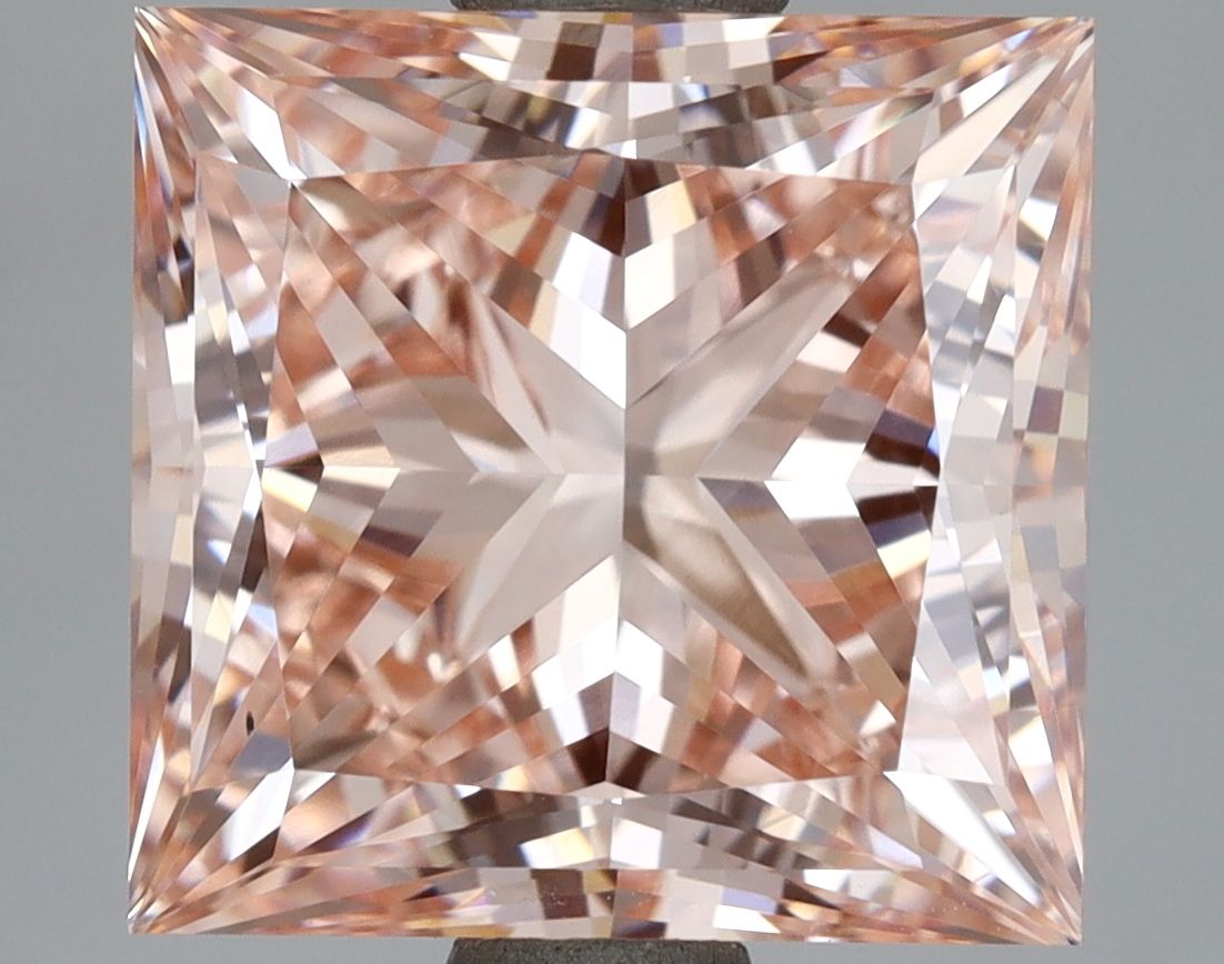Lab-Grown Princess Diamond - 4.0 Carats, Fancy Intense Pink Color, VS1 Clarity - Certified by IGI - Report Number: LG675571677