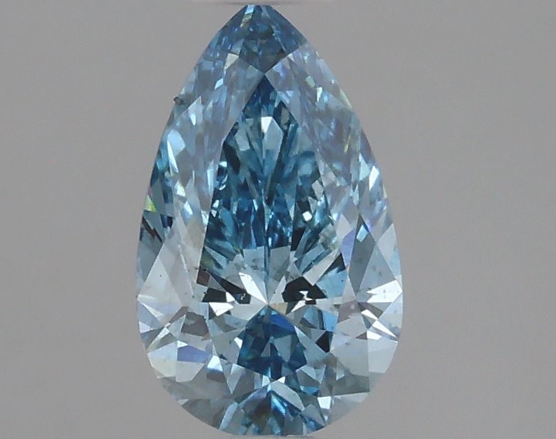 Lab-Grown Pear Diamond - 1.17 Carats, Fancy Vivid Blue Color, SI1 Clarity - Certified by IGI - Report Number: LG629419568