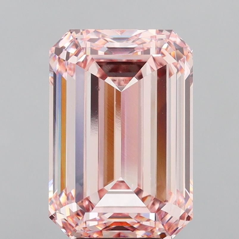 Lab-Grown Emerald Diamond - 7.48 Carats, Fancy Intense Pink Color, VS1 Clarity - Certified by IGI - Report Number: LG637453424