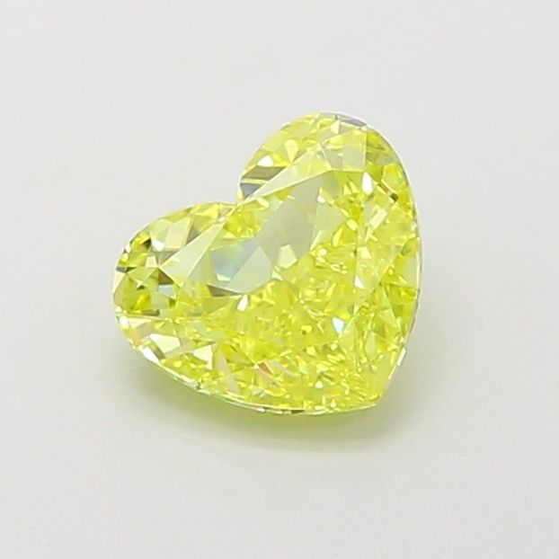 Lab-Grown Heart Diamond - 1.09 Carats, Fancy Vivid Yellow Color, SI1 Clarity - Certified by IGI - Report Number: LG660455212