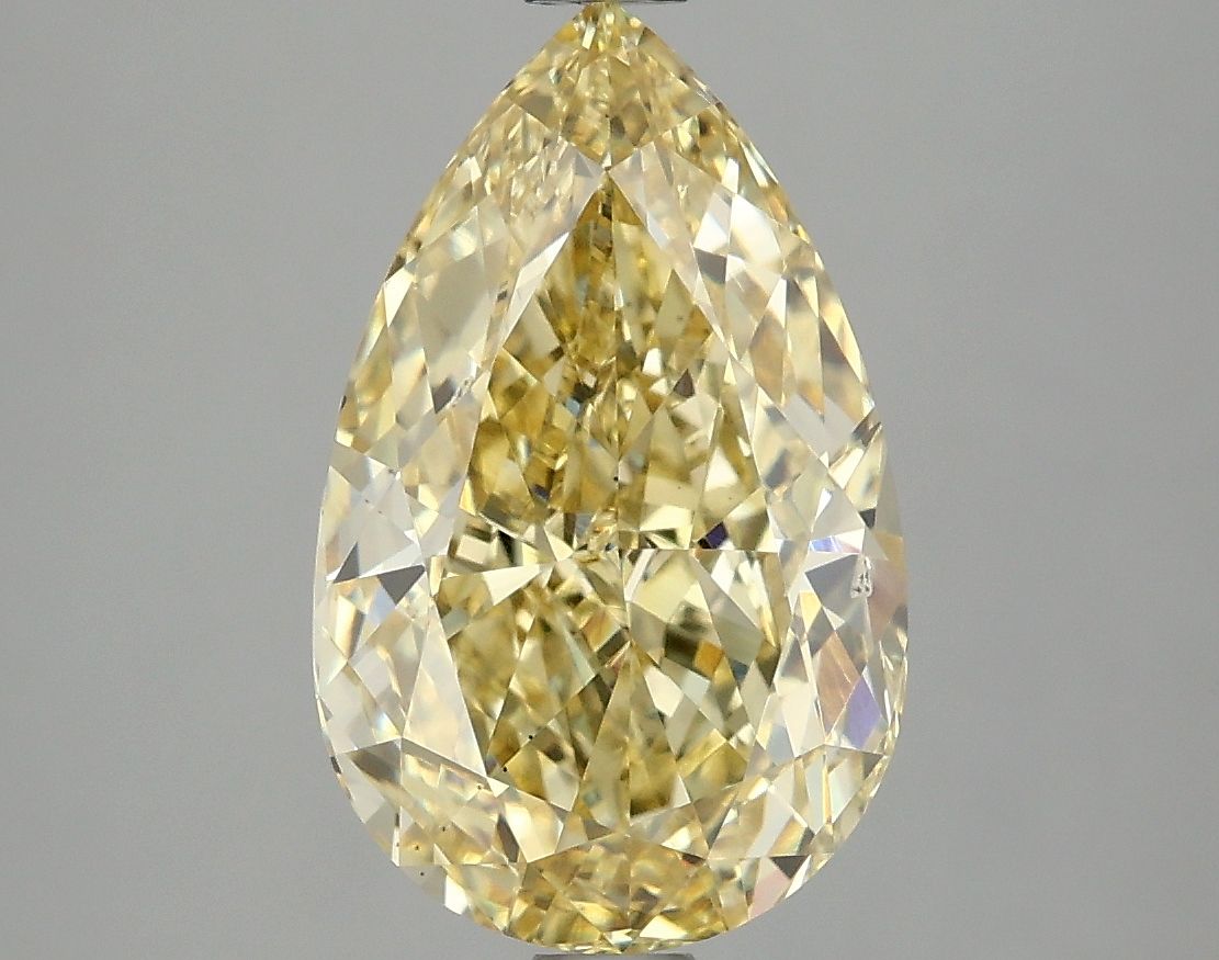Lab-Grown Pear Diamond - 3.0 Carats, Fancy Intense Yellow Color, VS2 Clarity - Certified by IGI - Report Number: LG667455731