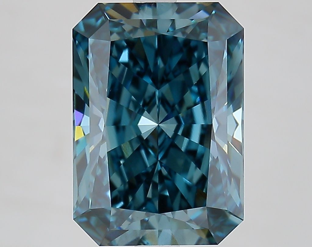 Lab-Grown Radiant Diamond - 4.74 Carats, Fancy Deep Blue Color, VVS2 Clarity - Certified by IGI - Report Number: LG687572475