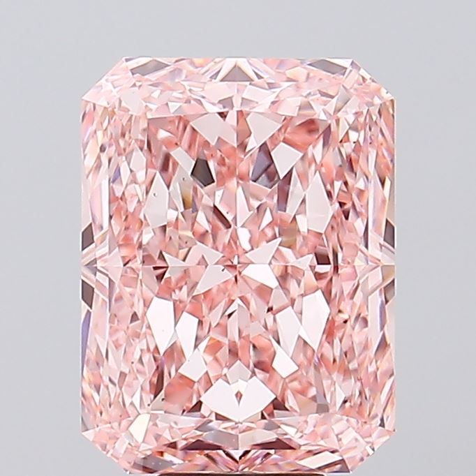 Lab-Grown Radiant Diamond - 8.25 Carats, Fancy Vivid Pink Color, VS1 Clarity - Certified by IGI - Report Number: LG691579031