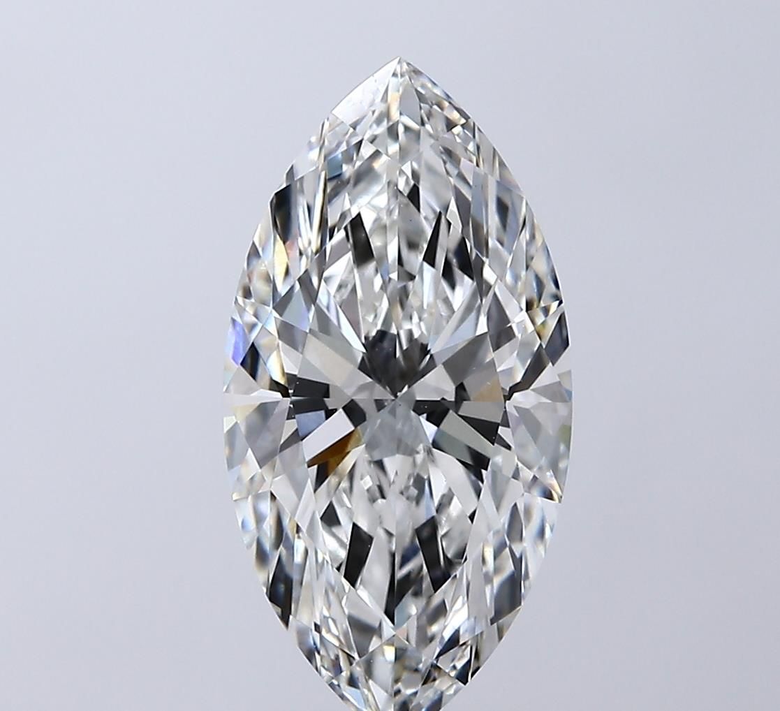 Lab-Grown Marquise Diamond - 3.01 Carats, F Color, VVS2 Clarity - Certified by IGI - Report Number: LG715589318