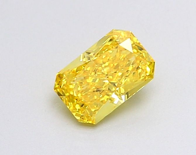 Lab-Grown Radiant Diamond - 0.39 Carats, Fancy Vivid Yellow Color, VS1 Clarity - Certified by IGI - Report Number: LG628472722