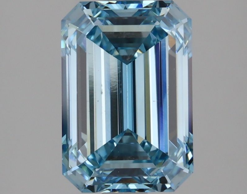 Lab-Grown Emerald Diamond - 2.49 Carats, Fancy Vivid Blue Color, VS1 Clarity - Certified by IGI - Report Number: LG636422468