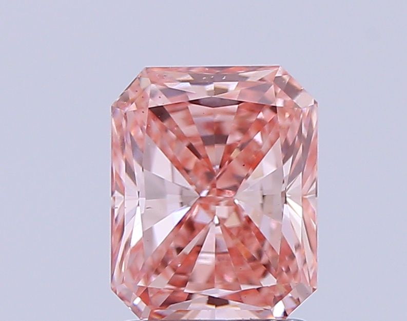Lab-Grown Radiant Diamond - 1.51 Carats, Fancy Vivid Pink Color, VS2 Clarity - Certified by IGI - Report Number: LG640427785